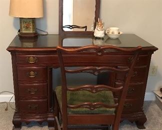 Antique vanity with chair