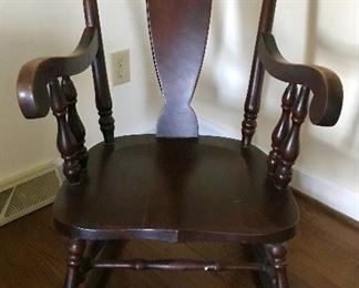 Antique mahogany rocker