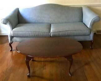Queen Anne style sofa and coffee table