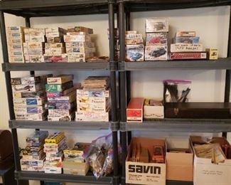 Airplane models and trains