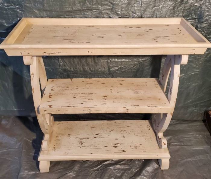 Rustic 3 Tier Shelf. with Distressed Look