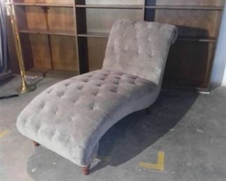 Super Comfy Tufted Chaise Lounge With Decorative Tacks