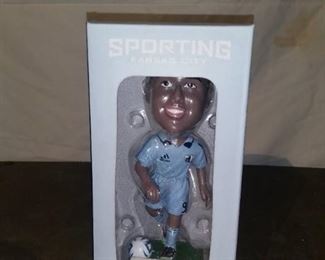 Autographed Sporting Kansas City Teal Bunbury Bobblehead