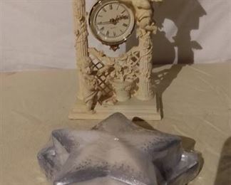Cute Little Cherub Clock and Star Candle