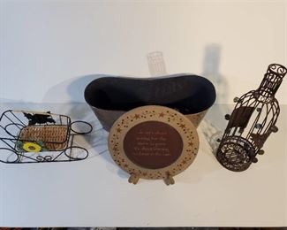 Lot of 4 Home Decor Pieces. Metal Decor and more.