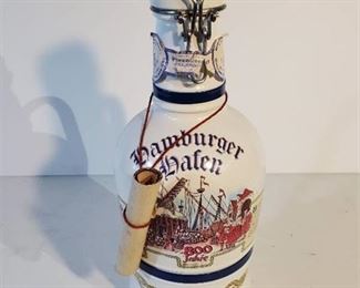 Hamburger Hafen Colectible Decanter With Certificate