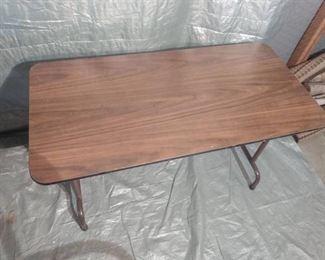 Wooden Table Top With Metal Frames