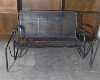 Black Steel Glider For Your Front Porch