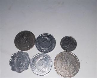 Lot of 6 Coins from the East Carribbean States Dated Early 2000s