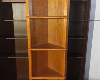 Four Tier Wood Corner Cabinet