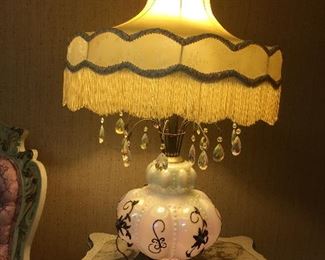 Lovely pink glass lamps!
