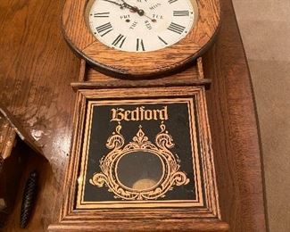 vintage Bedford Regulator clock; $150