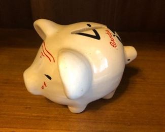 Rare 1940's  Botay " Cents for Defense" Piggy Bank. Hitler on Rear.