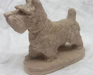 Chalk ware Scottie Dog figure