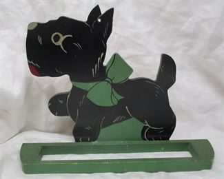 Wood Scottie Dog Rack
