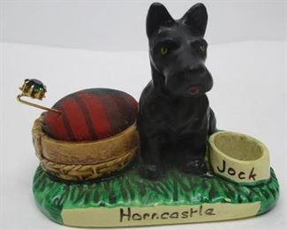 Scottie Dog figure with pin cushion