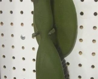 Scottie dog wall mount brush holder and brush