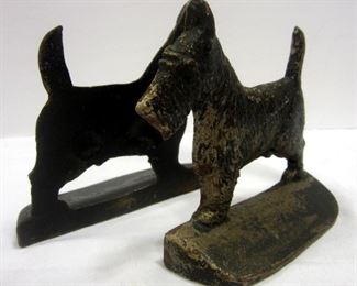 Pair Of Scottie Dog Cast Iron Bookends
