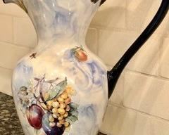 4. Large Painted Pitcher by Kiwi Studio Inc. (16")