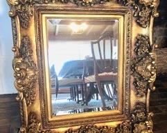 11. Beveled Mirror w/ Gilt Framed (22" x 26")
