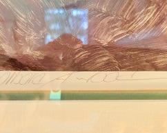 41. Framed Lithograph of Woman by Barbara A. Wood 261/975, Art (24" x 17") Framed (34" x 26")