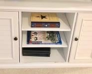 84. White Wood  Entertainment Stand (50" x 20" x 27")