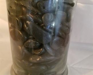 $20.00, 18" jar of black stones 