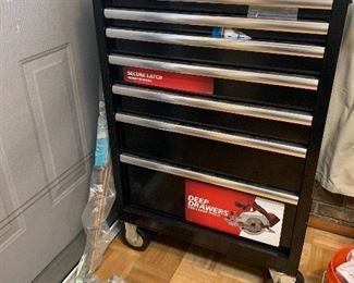 Tool caddy on casters.