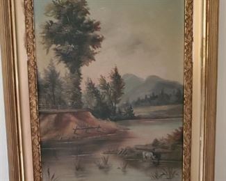 ANTIQUE 1800'S OIL PAINTING