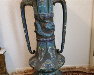 HUGE Victorian ERA Japanese Champleve URN