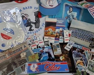 HOUSTON OILERS MEMORBILIA
