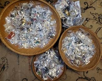 BASKETS of STERLING, VINTAGE, & VICTORIAN JEWELRY all priced to SELL