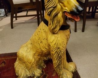 Large Painted Plaster Dog