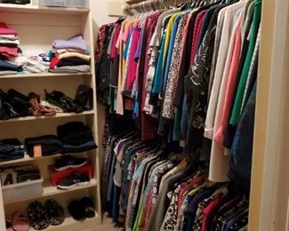 SAMPLING OF ABOUT 25% OF THE CLOTHES IN HOUSE
