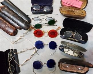 COLLECTION of MID-1800's EYEGLASSES