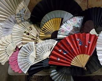 ANTIQUE VICTORIAN OPERA & SILK FANS (SOME AS IS CONDITION)