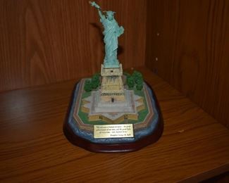 Collectible Statue of Liberty Figurine with Quote (on plaque) from Pres. George W Bush