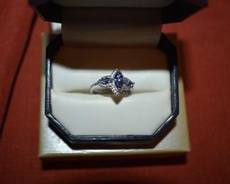 Fine Jewelry from the Joy Johnson Estate. These Beautiful Rings were all hand picked by Joy Johnson for their unique designs and beauty. All are sterling. Most, as you can see, are set with beautiful stones and art fully designed. These Rings will be identified as coming from Box 1. This Ring will be identified as BX1#7