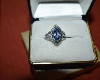 Fine Jewelry from the Joy Johnson Estate. These Beautiful Rings were all hand picked by Joy Johnson for their unique designs and beauty. All are sterling. Most, as you can see, are set with beautiful stones and art fully designed. These Rings will be identified as coming from Box 1. This Ring will be identified as BX1#21