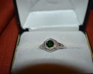 Fine Jewelry from the Joy Johnson Estate. These Beautiful Rings were all hand picked by Joy Johnson for their unique designs and beauty. All are sterling. Most, as you can see, are set with beautiful stones and art fully designed. These Rings will be identified as coming from Box 1. This Ring will be identified as BX1#58