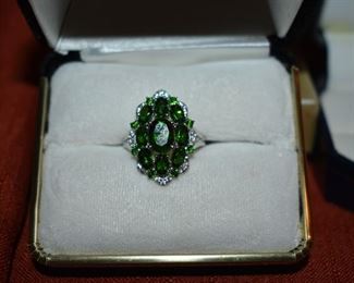 Fine Jewelry from the Joy Johnson Estate. These Beautiful Rings were all hand picked by Joy Johnson for their unique designs and beauty. All are sterling. Most, as you can see, are set with beautiful stones and art fully designed. These Rings will be identified as coming from Box 1. This Ring will be identified as BX1#76
