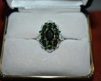 Fine Jewelry from the Joy Johnson Estate. These Beautiful Rings were all hand picked by Joy Johnson for their unique designs and beauty. All are sterling. Most, as you can see, are set with beautiful stones and art fully designed. These Rings will be identified as coming from Box 1. This Ring will be identified as BX1#91