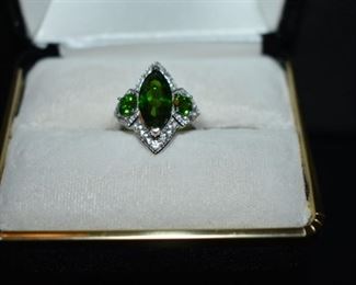 Fine Jewelry from the Joy Johnson Estate. These Beautiful Rings were all hand picked by Joy Johnson for their unique designs and beauty. All are sterling. Most, as you can see, are set with beautiful stones and art fully designed. These Rings will be identified as coming from Box 1. This Ring will be identified as BX1#118