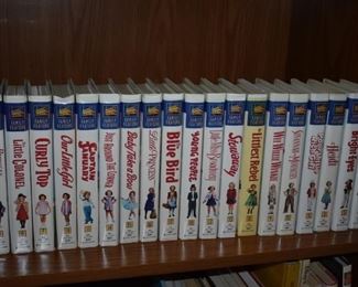 Collectible Set of Shirley Temple VHS Tapes and Shirley Temple Book, plus Shirley Temple Dolls in this Estate