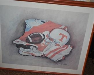 Print of University of Tennessee Football Uniform
