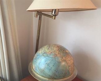 Globe and floor lamp.