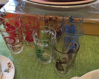 Vintage jam glasses.