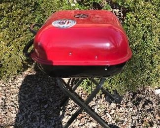 Grill on stand.