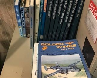 Aviator items (mask pulled from sale) - books, photos, measuring tools, log books, etc.