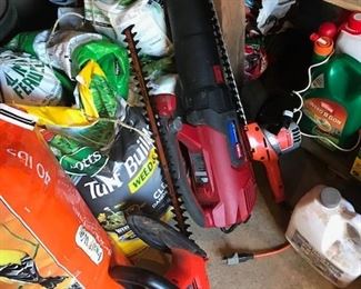 Chain saw and leaf blower.